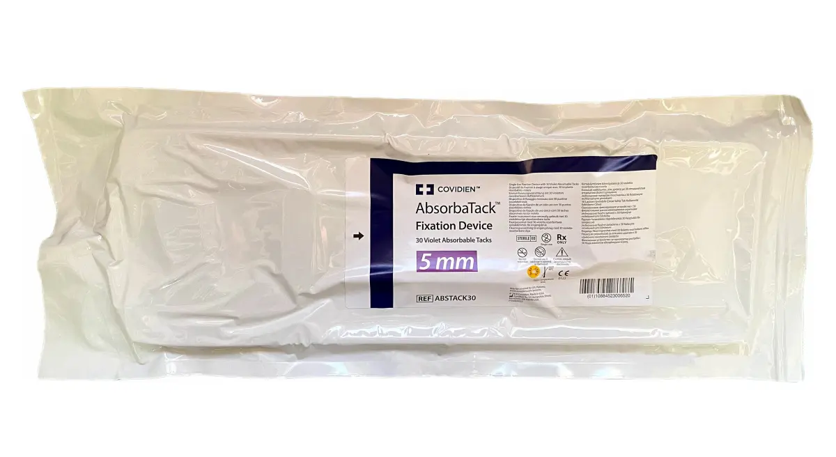 Одноразовое фиксирующее устройство AbsorbaTack с 30 фиолетовыми рассасывающимися скрепками