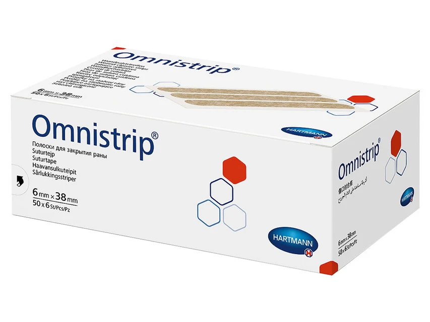 Гипоаллергенные полоски Omnistrip стерильные 6х38мм, (300 шт/уп)