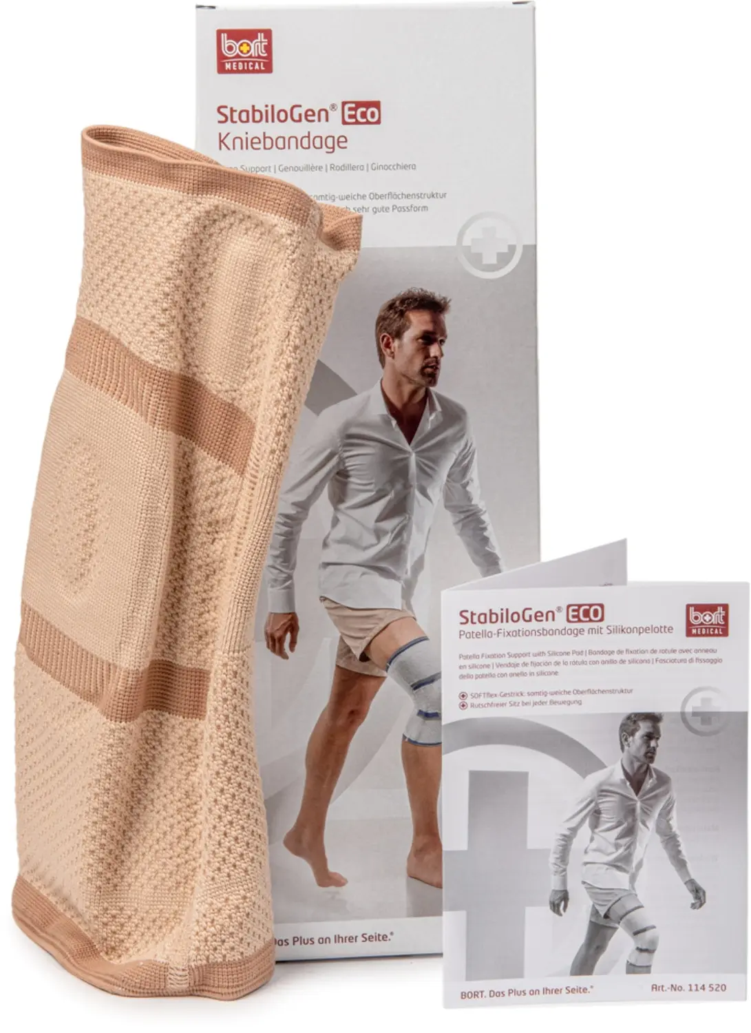 Суппорт колена Bort Medical StabiloGen® Eco, компрессионный, телесный