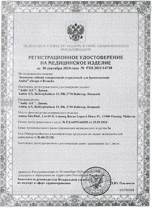 Эндоскоп гибкий одноразовый с монитором