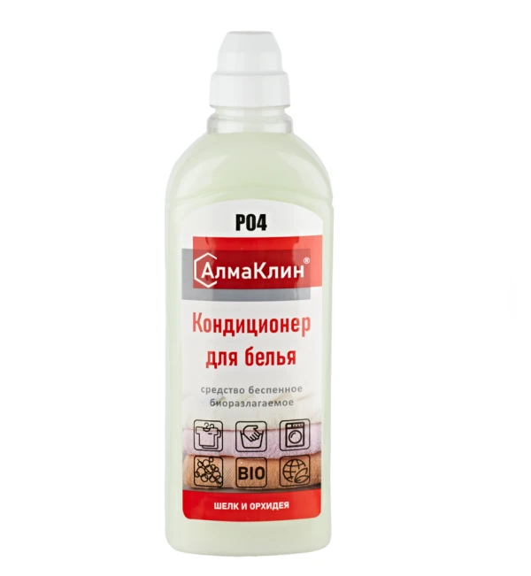 АлмаКлин P04, 1л. Кондиционер для белья Шёлк и орхидея (ПЭТ)